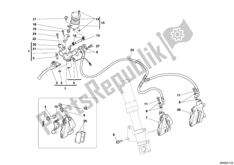 Todas las partes para Sistema De Freno Delantero de Ducati Supersport 1000 SS 2005